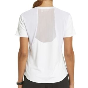 ZELLA performance tee 1X White Mesh Psnel Athletic T-shirt Plus Size Workout Tip